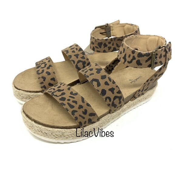 Universal Thread Espadrille Sandal Size 11 Leopard - Picture 3 of 7